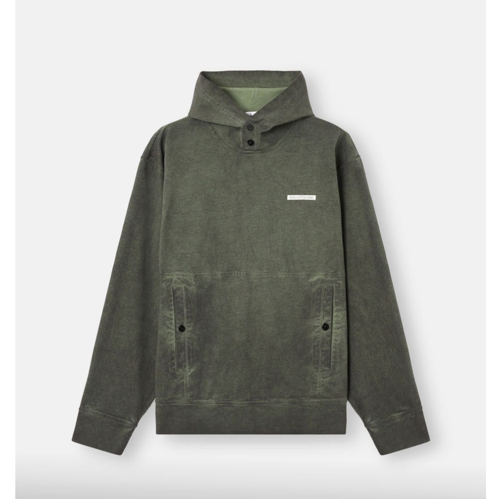 Stone Island Olive Green Hoodie